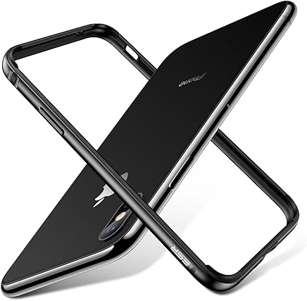 ESR Funda para iPhone XS/X, Bumper Aluminio iPhone XS/X con Suave TPU Interno [No Afecta Se?ales] [Protecci?n de Borde Elevado] Bumper Frame para Apple iPhone XS/X de 5.8?-Gris