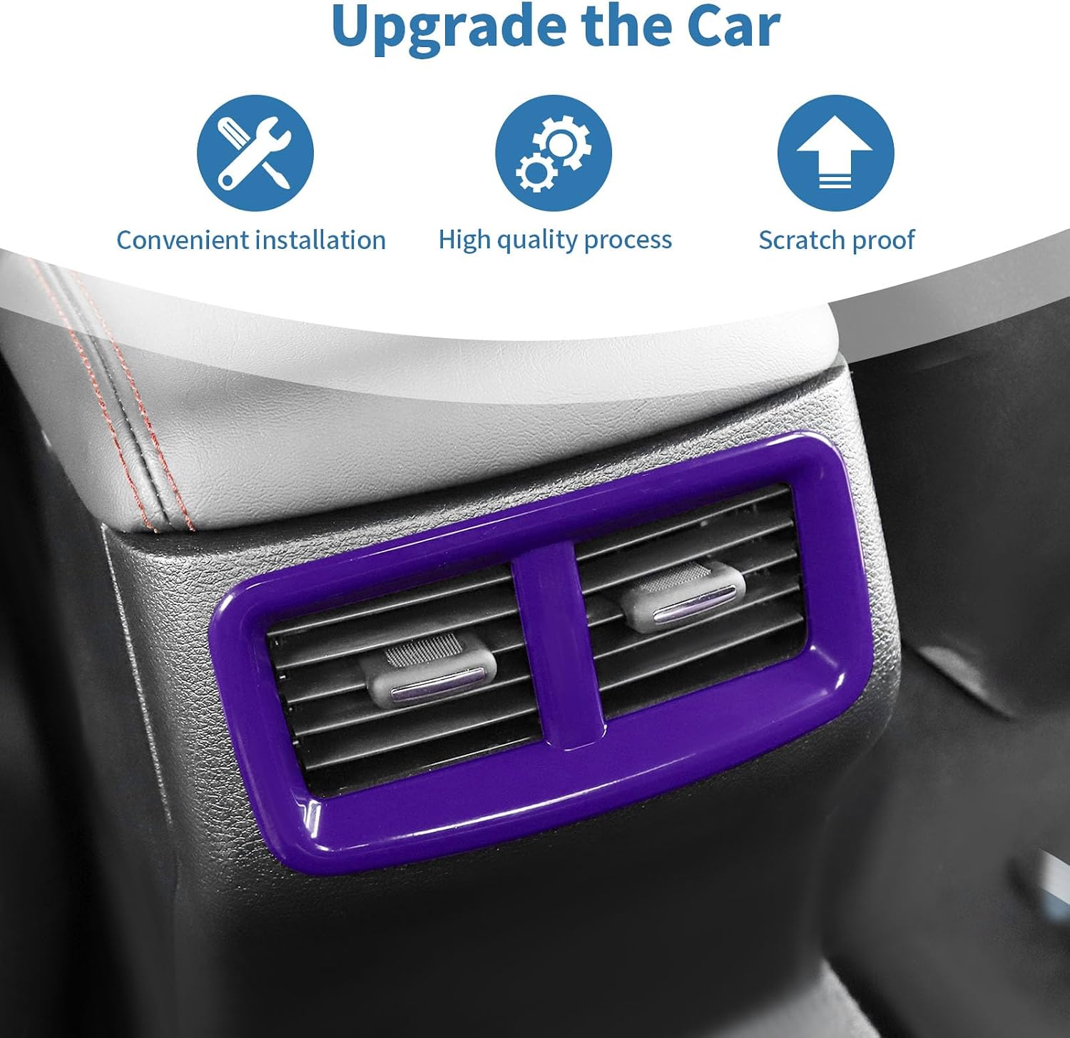 for Challenger Rear Air Vent Cover Trim for Dodge Challenger 2015-2023 Purple Interior Accessories 1pc