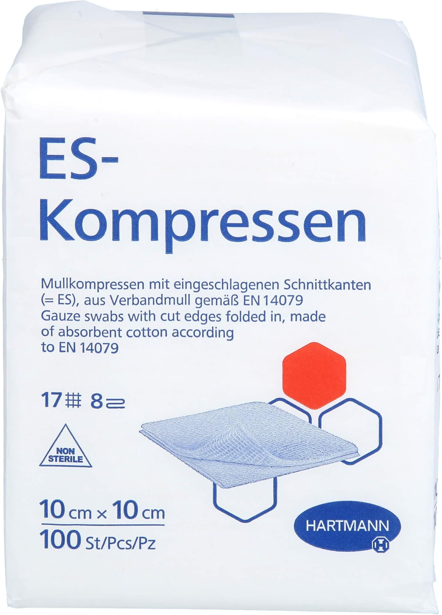 ES KOMPRESSEN Non-sterile 10 x 10 cm 8-ply