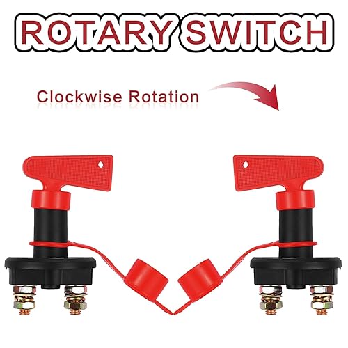 Miniatura 3 de GOGONFLY Interruptor de desconexión de batería interruptor de apagado de batería de 12 V y 24 V interruptor de apagado de energía para automóvil