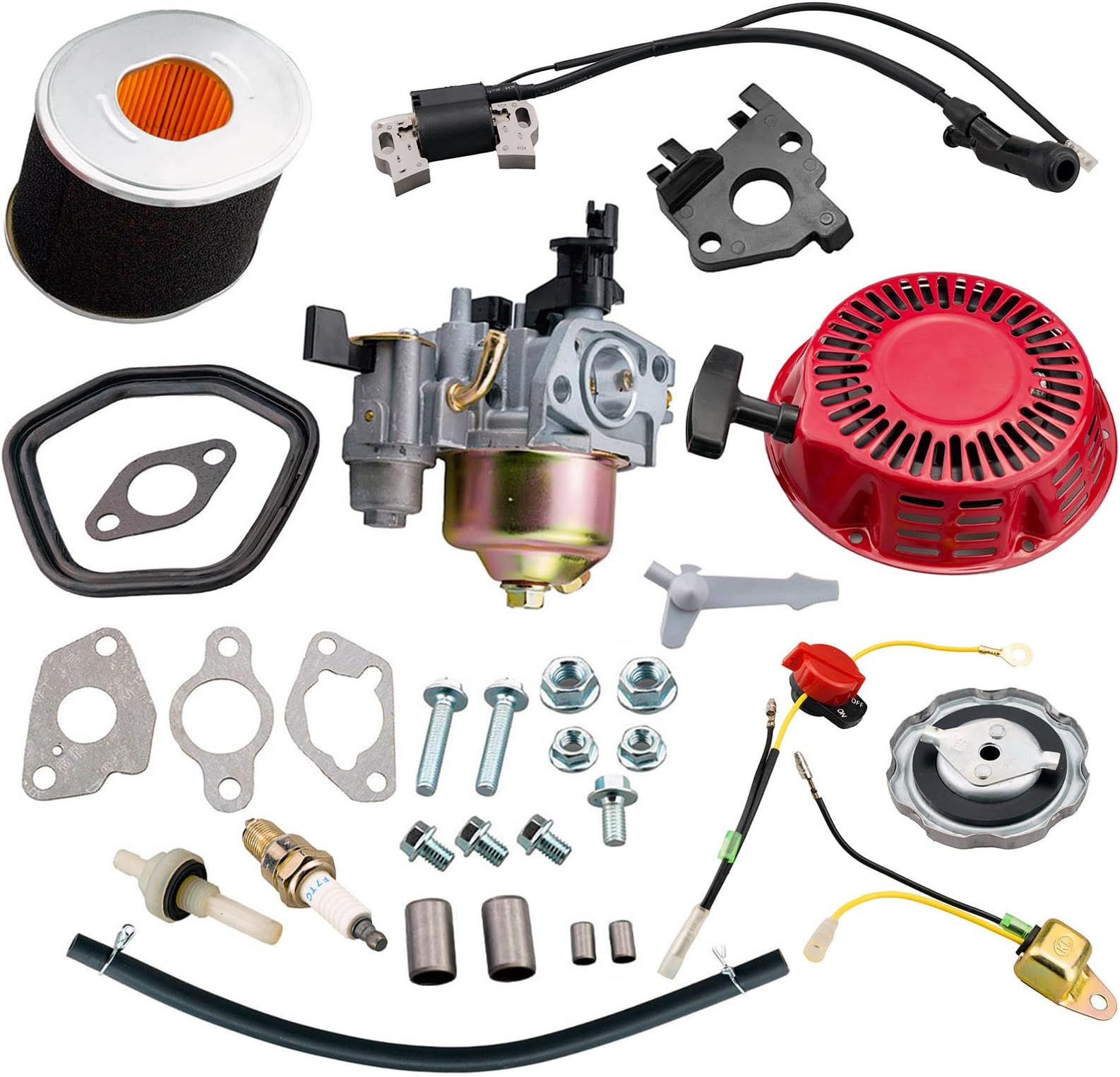 Recoil Starter Assembly Carburetor Air Filter kit for Honda GX240 GX270 8Hp 9Hp engine