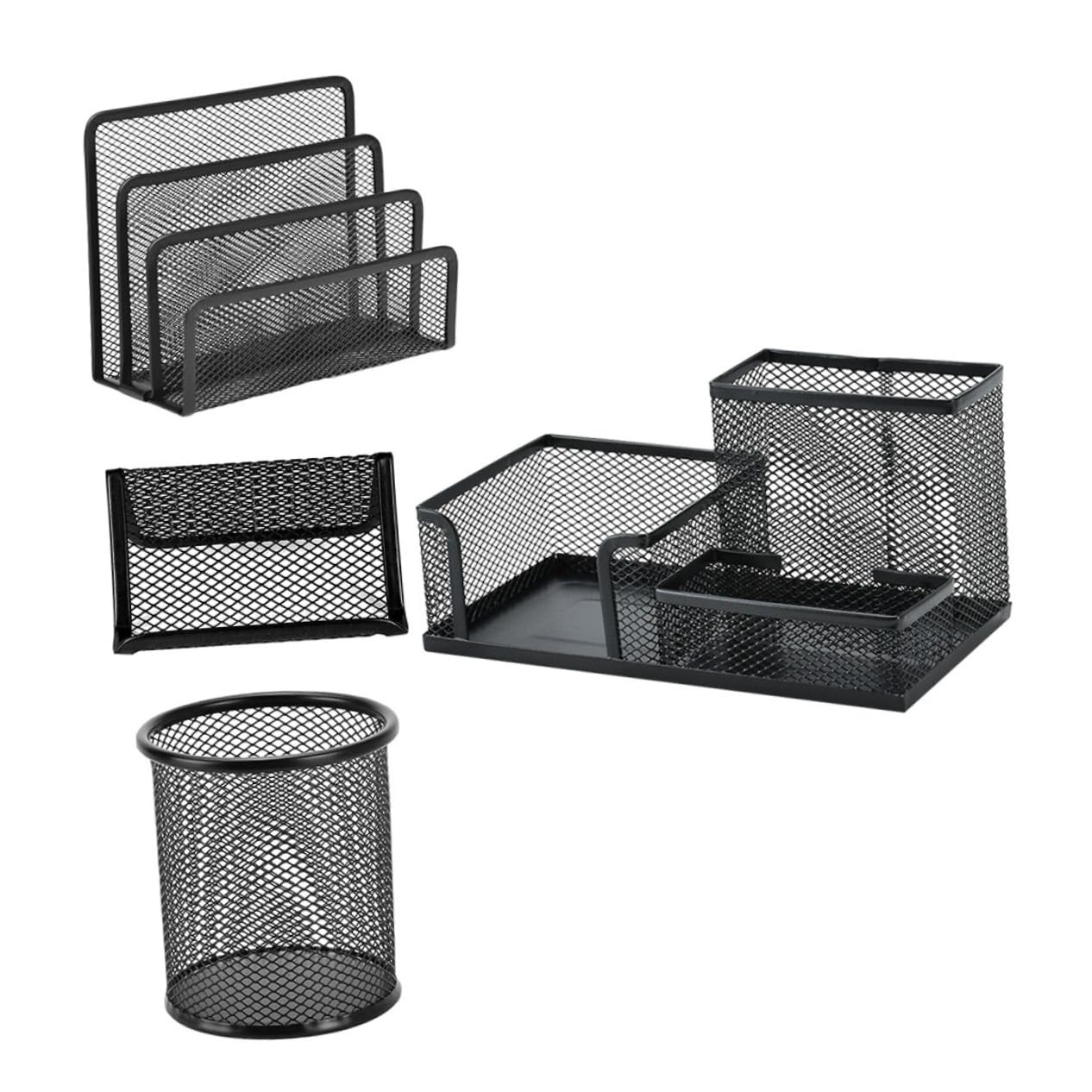 Organisateur d'articles divers en fer noir épaissi pour rangement de bureau chic