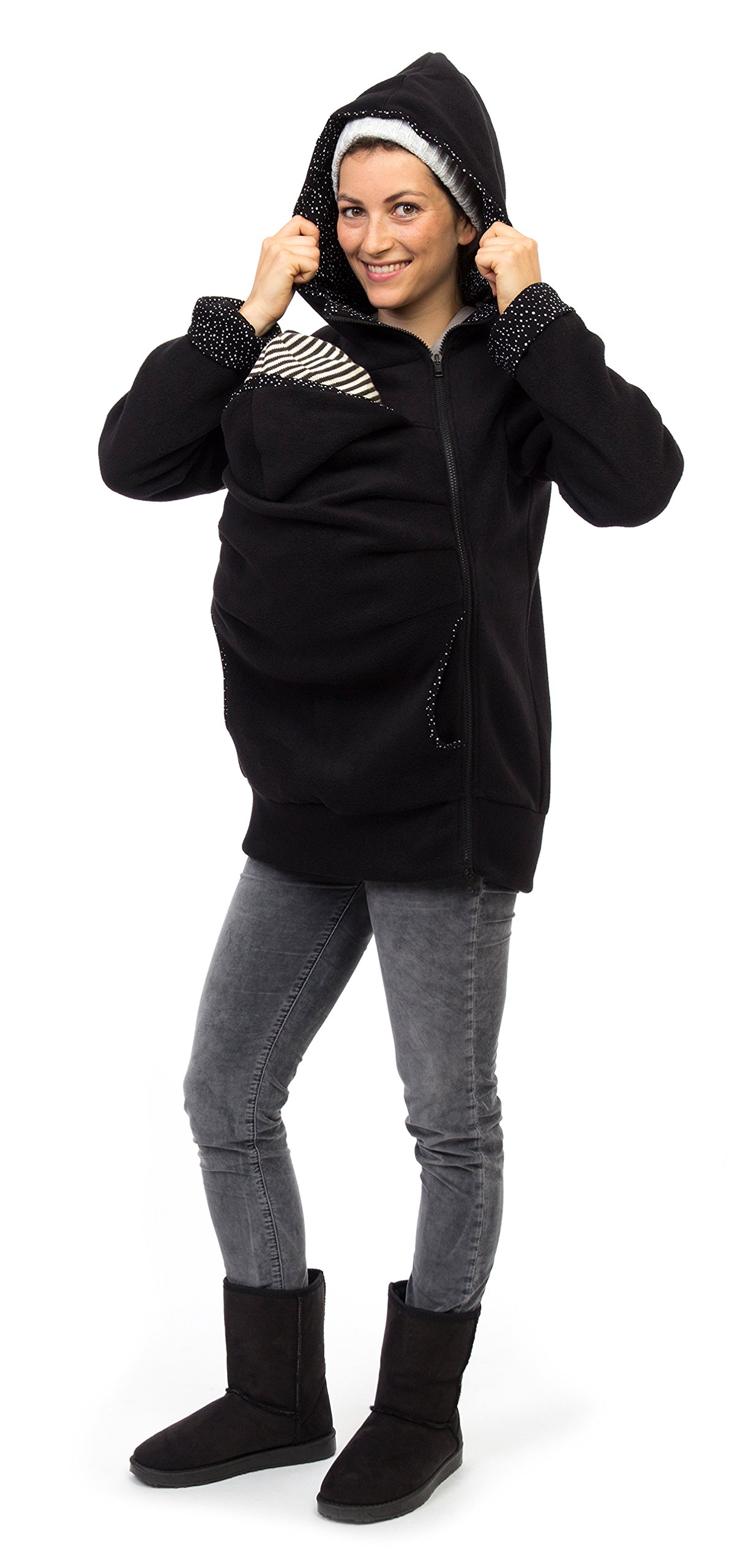 Viva la Mama Kängurujacke, Tragejacke für Baby aus Fleece - AHOI