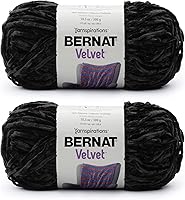 Vista 1 de Bernat Hilo de terciopelo Blackbird – Paquete de 2 unidades de 10.5 onzas – Poliéster – 5 voluminosos – 315 yardas – Tejido/ganchillo