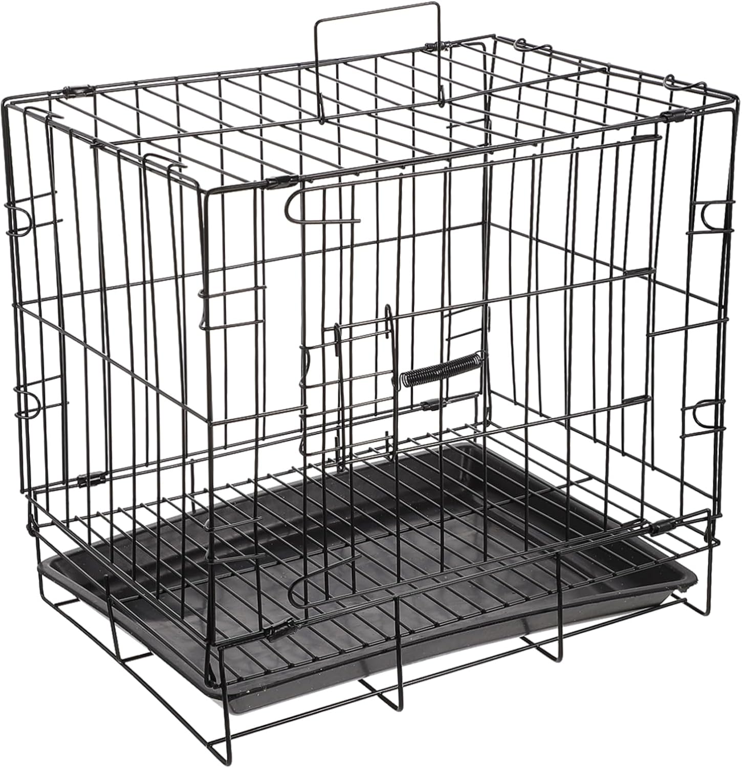 Wire Dog Crate Pet Crate Large Size Easy to Open Door for Paws Removable and Washable Base
