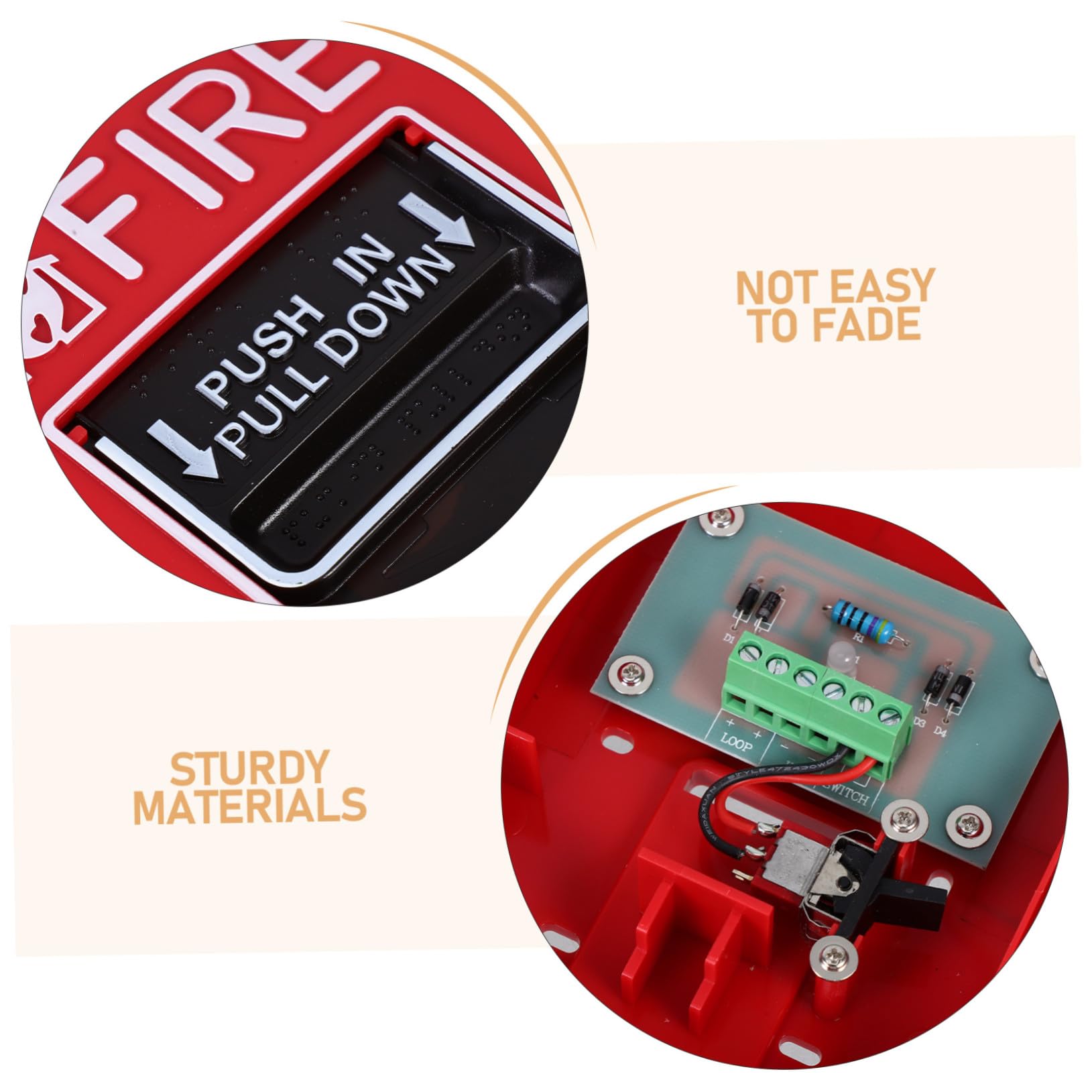Feueralarm Notrufknopf mit Schlüssel Manuelle Rücksetzung Wasserdichter und Robuster Notfallschalter für Brandmeldung Einfache Installation Geeignet für Senioren und
