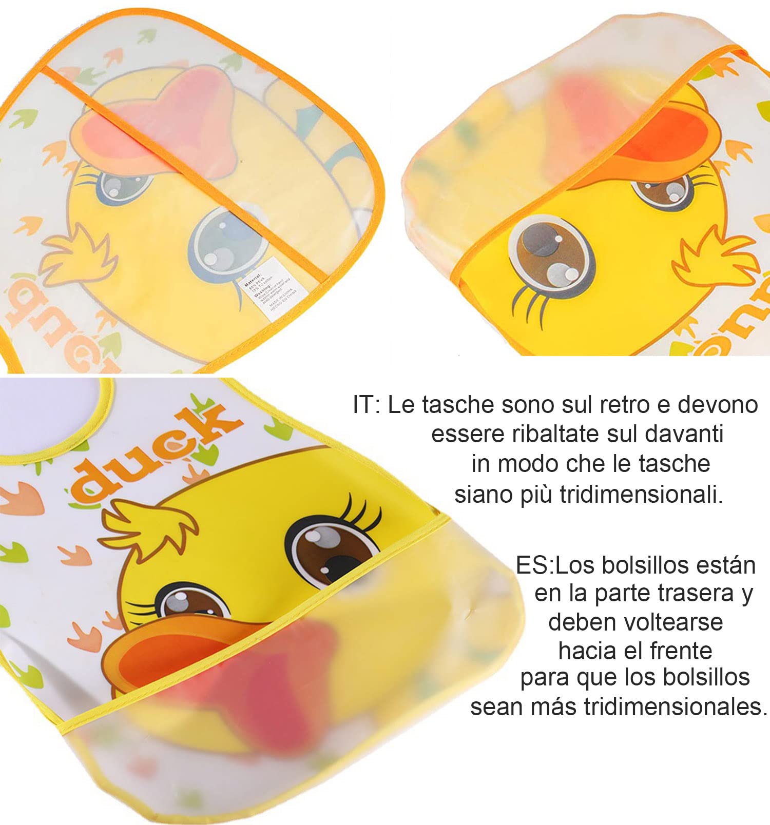 SLOSH Bavaglino Impermeabile in Plastica EVA per Bambino Neonati