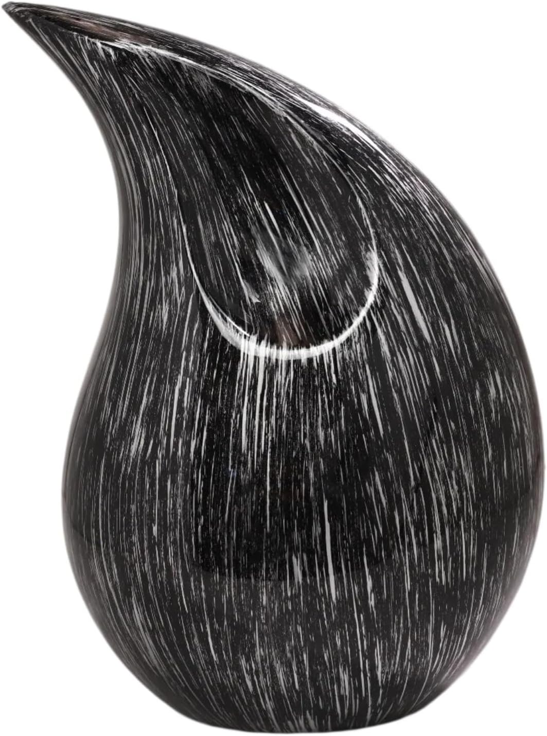 Urn for Ashes Cremation Memorial Funeral Teardrop Jar Love Urns Decorative Human Adult Child (White, 12") RT01-05