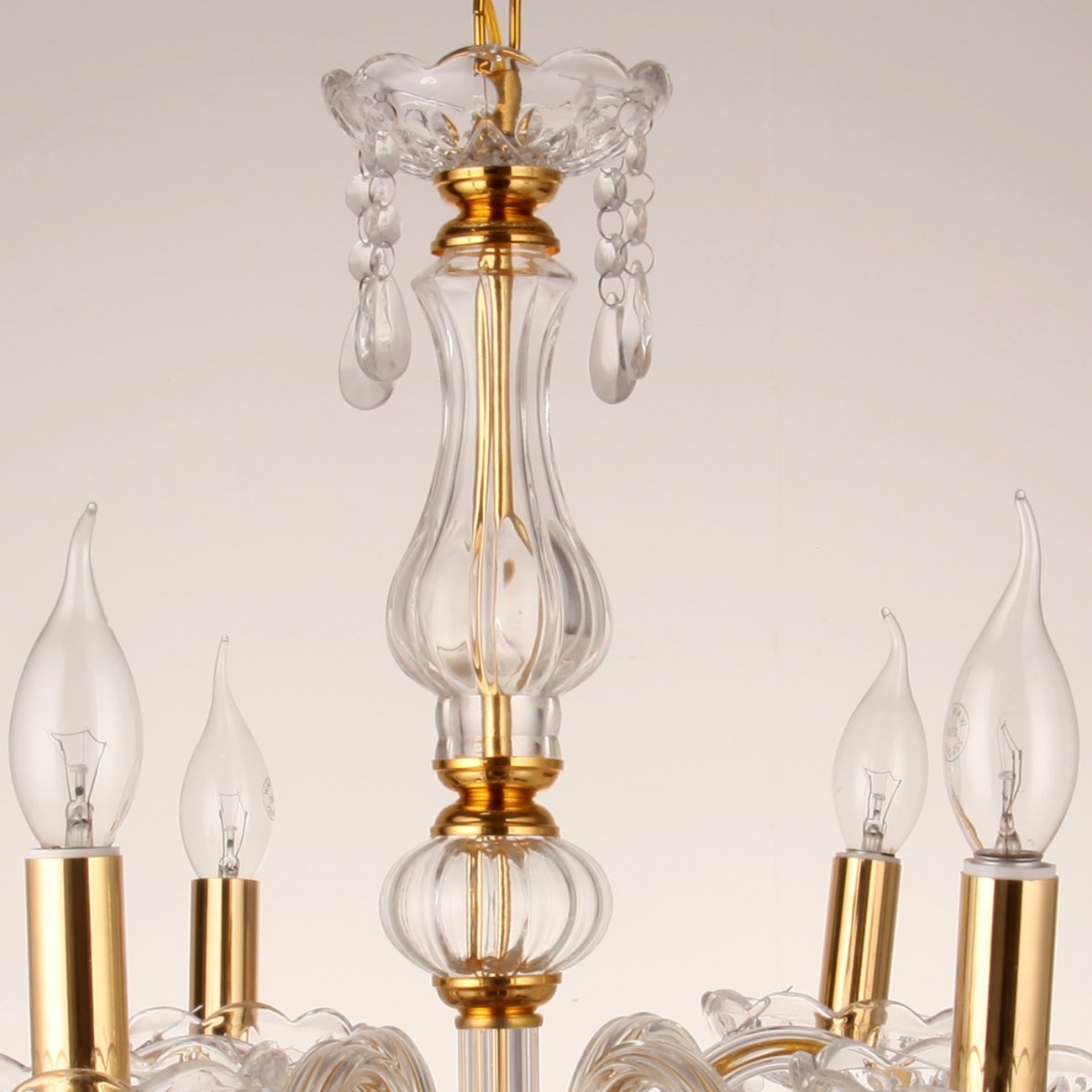 Ridgeyard Classico 6 Luci Pampille Lampadario Vetro K9 Cristallo Lampada Da Soffitto Lampada Apparecchio