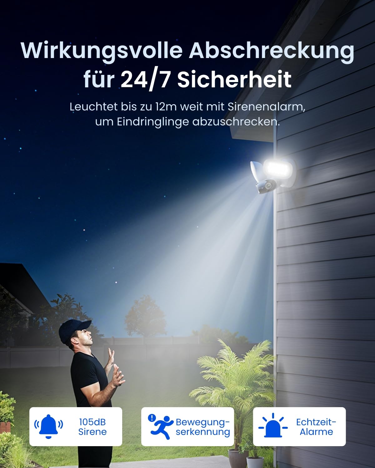 Reolink 4K 8MP Wi-Fi 6 Überwachungskamera Aussen mit 3000 Lumen Flutlicht