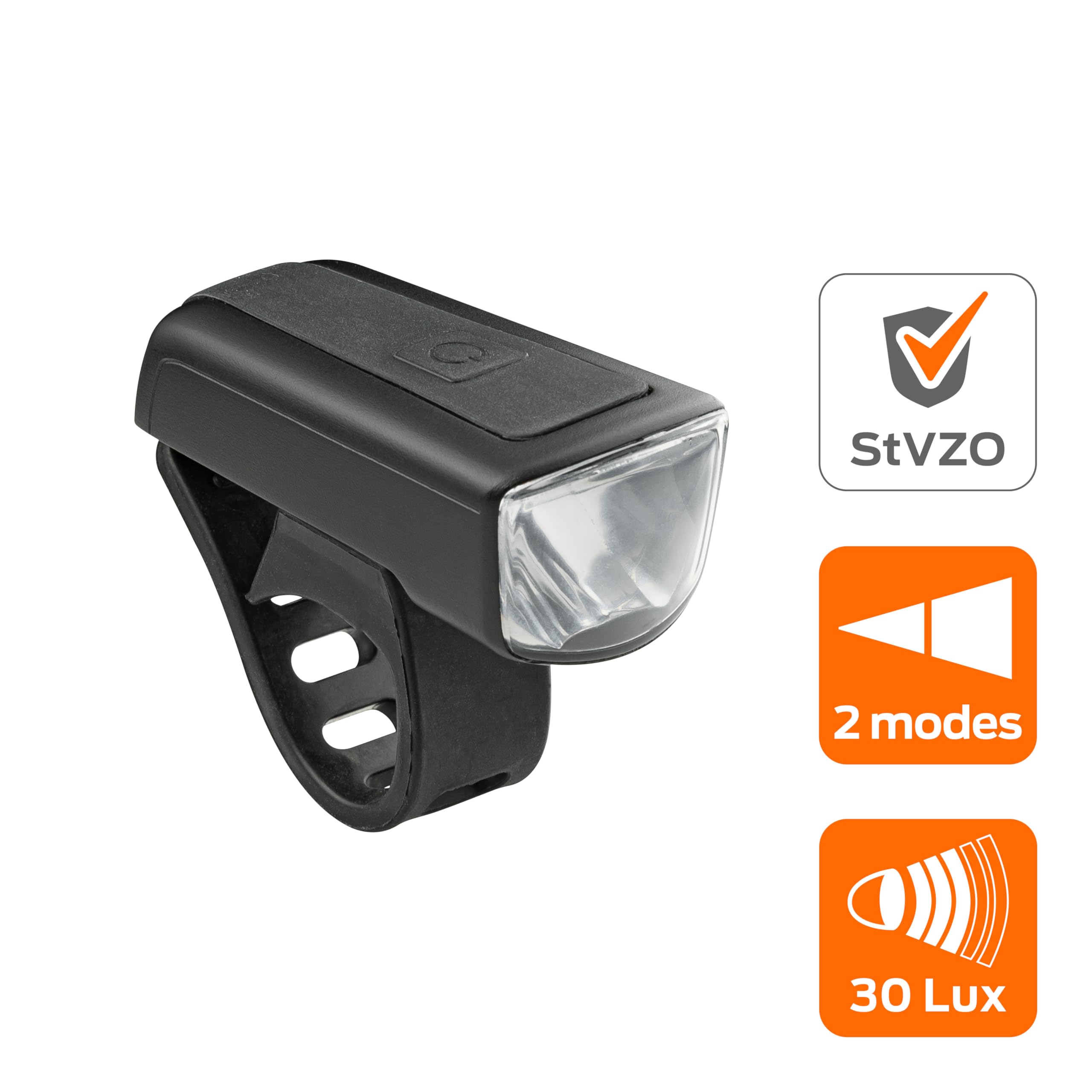 AXA Fahrradlicht Set Dwn 30 Lux – USB Aufladbar – 11 Stunden Leuchtdauer – Batterieanzeige – StVZO Zugelassen