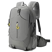 Cozary Zaino Trekking 40L Impermeabile, Da Viaggio Leggero Traspirante, Bretelle Regolabili, Zaino da Trekking per Hiking, Escursione, Viaggio – Uomo e Donna, Grigio