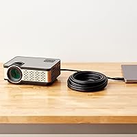 Vista 5 de Yaxa Basics Cable DisplayPort a HDMI, video y audio, unidireccional, 1920x1200, 1080p, conectores chapados en oro, 25 pies, negro