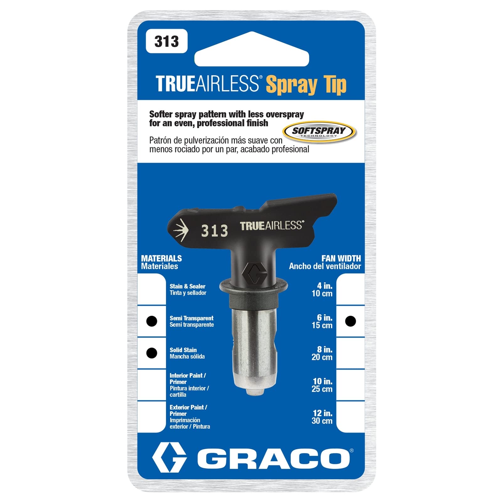 Graco TRA313 Ugello di spruzzatura TrueAirless 313 - per Magnum A20, A30, A45, A60, A80, A100, ProS19, ProS21