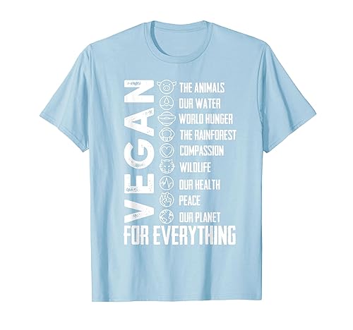 Vegan For Everything T Shirt Planet/Earth Day Tees