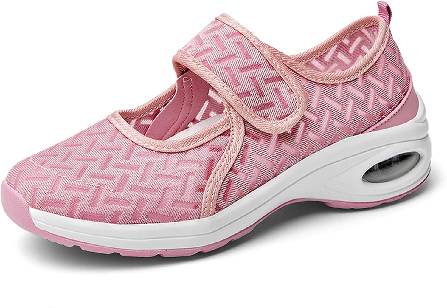 Women’s Velcro Fashion Sneakers with Air Cushion Casual Breathable Mesh Sport Shoes for Walking,Fitness,Outdoor Casual