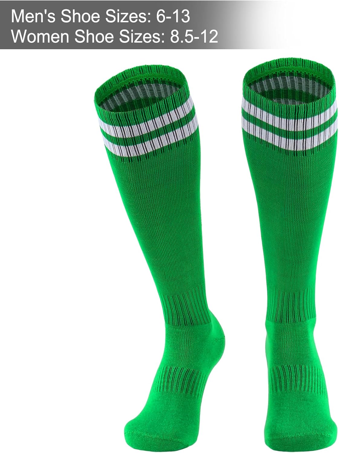 Elfcool 10 Pairs Soccer Socks Stripe Knee High Softball Baseball Team Sports Socks Breathable Football Socks for Men Women - Image 4