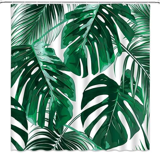 Amazon Com Tingrun Palm Leaves Shower Curtain Green Tropical Tree Banana Leaf Jungle Plant Theme Creative Painting Art White Picture Fabric Bathroom Curtain Set 71x71 Inch With Hooks Green Kitchen Dining Amazon Com Tingrun Palm Leaves Shower Curtain Green Tropical Tree Banana Leaf Jungle Plant Theme Creative Painting Art White Picture Fabric Bathroom Curtain Set 71x71 Inch With Hooks Green Kitchen Dining