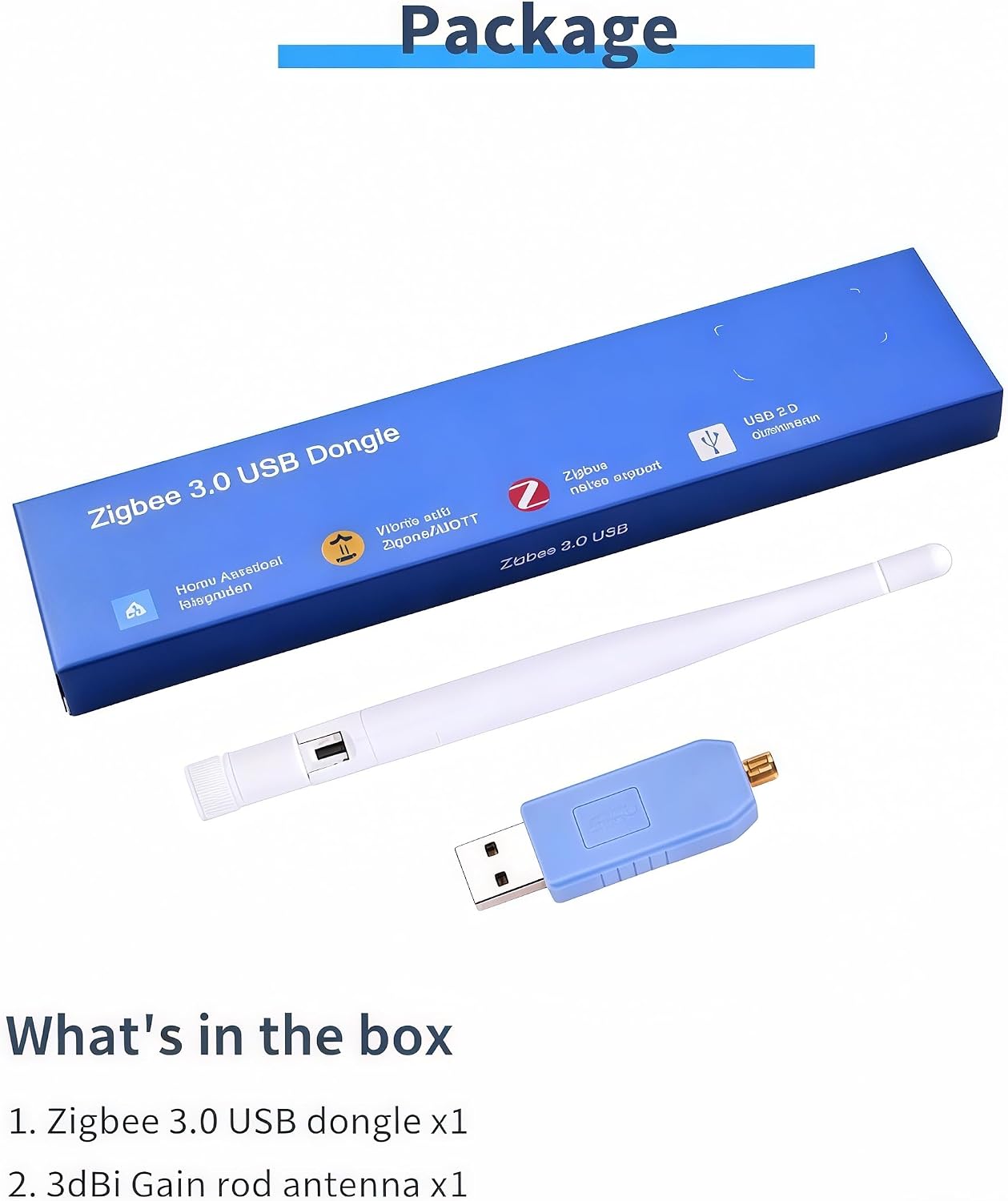 ZigBee 3.0 USB Dongle, Compatible with Connect ZBT-1, External High-Performance Antenna, Supports Pop-Up Pairing, Official Firmware Updates
