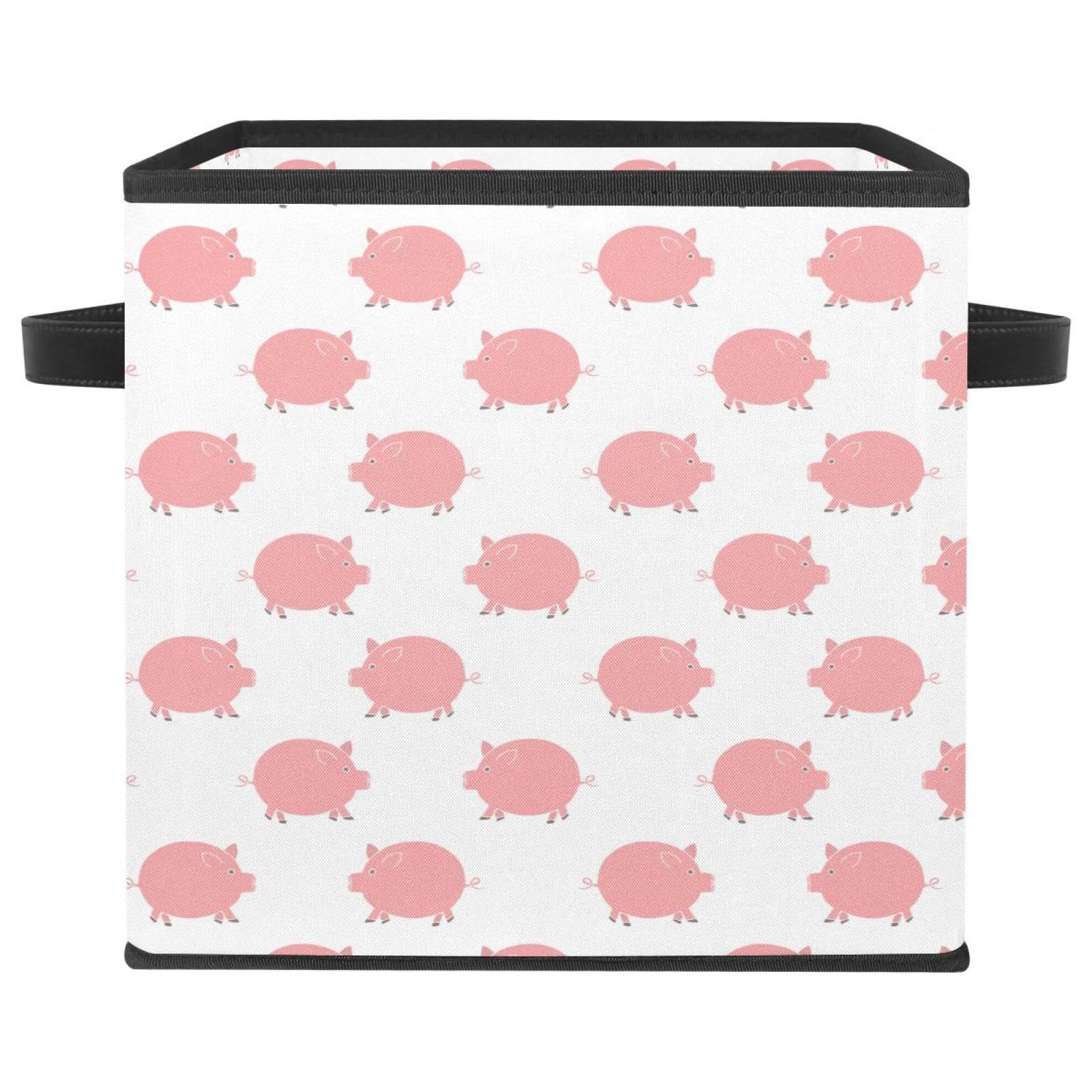 Rangement jouets et livres : bac pliable en tissu rose pour en finir avec le désordre de la chambre