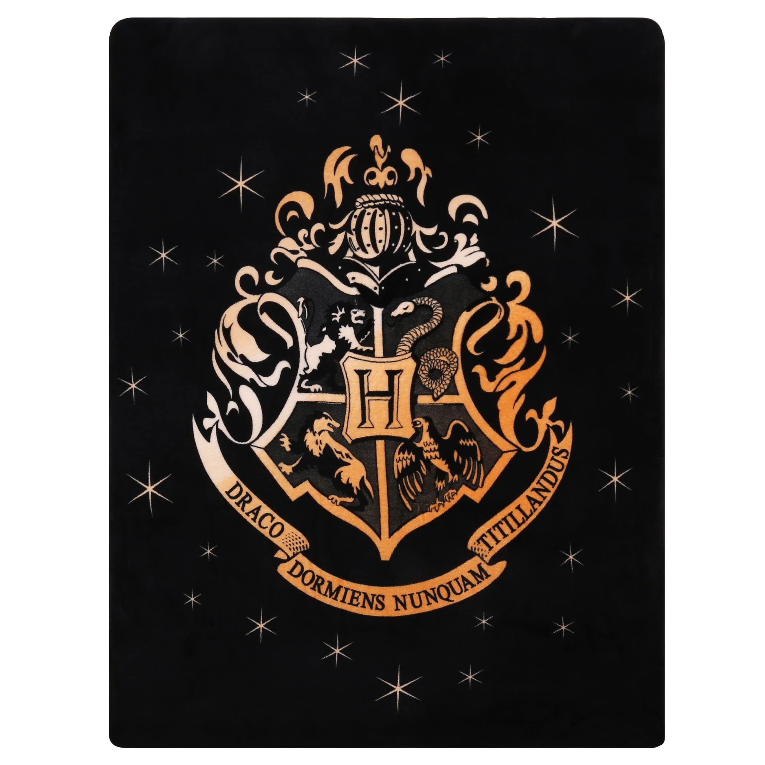 sarcia.eu Black Fleece Blanket 120 x 150 cm HOGWART Harry Potter, Oeko-Tex