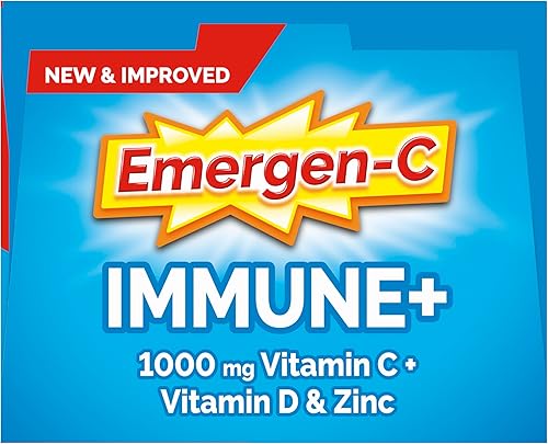 Miniatura 11 de Emergen-C Immune+ Apoyo Inmunológico de Triple Acción en Polvo, BetaVia (R), 1000 mg de Vitamina C, Vitaminas B, Vitamina D y Antioxidantes, Baya de