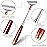 Aznrszy Extendable Back Scratcher - 24Inch Wooden Handle Massage Roller, Extra Wide 15-Teeth Claw, Sturdy Steel Hand Massager for Men, Women & Adults