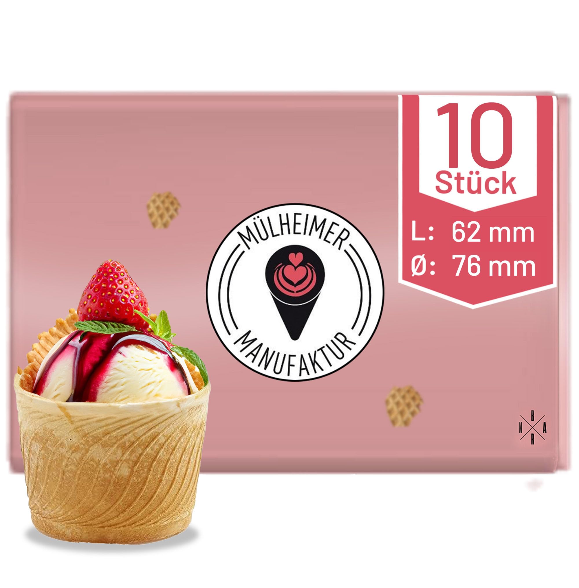 Cono de Helado | 150ml | 62xØ76mm | 10 pieza | Comestible Moldes para Muffin y Cupcake | Cuenchos para salsas y fruttas | Barquillos para helado, Cucuruchos