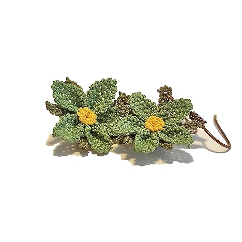 NEEDLE LACE WILD EARRINGS HANGING