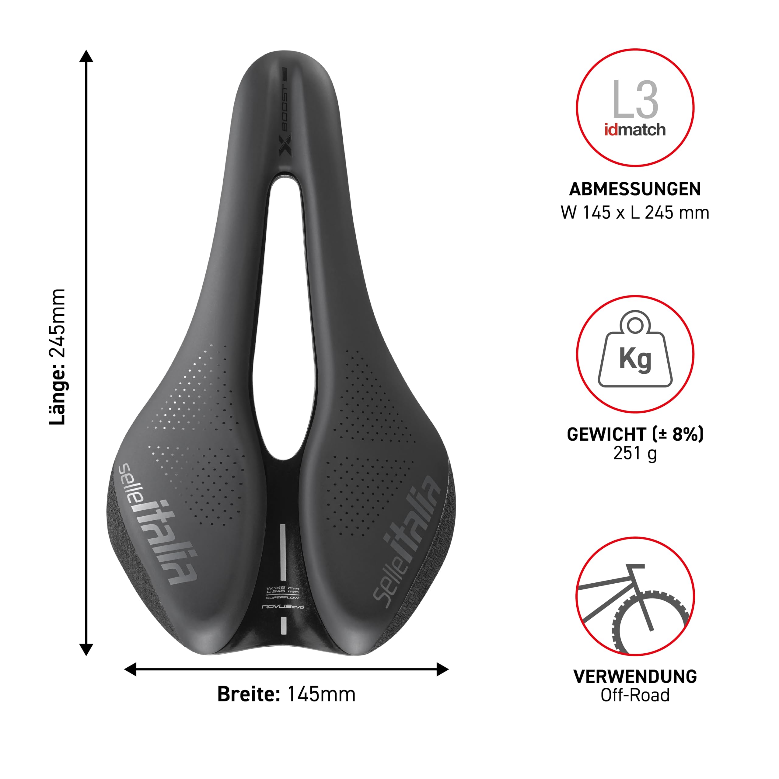 Selle Italia NOVUS Boost Evo X-Cross TM Superflow