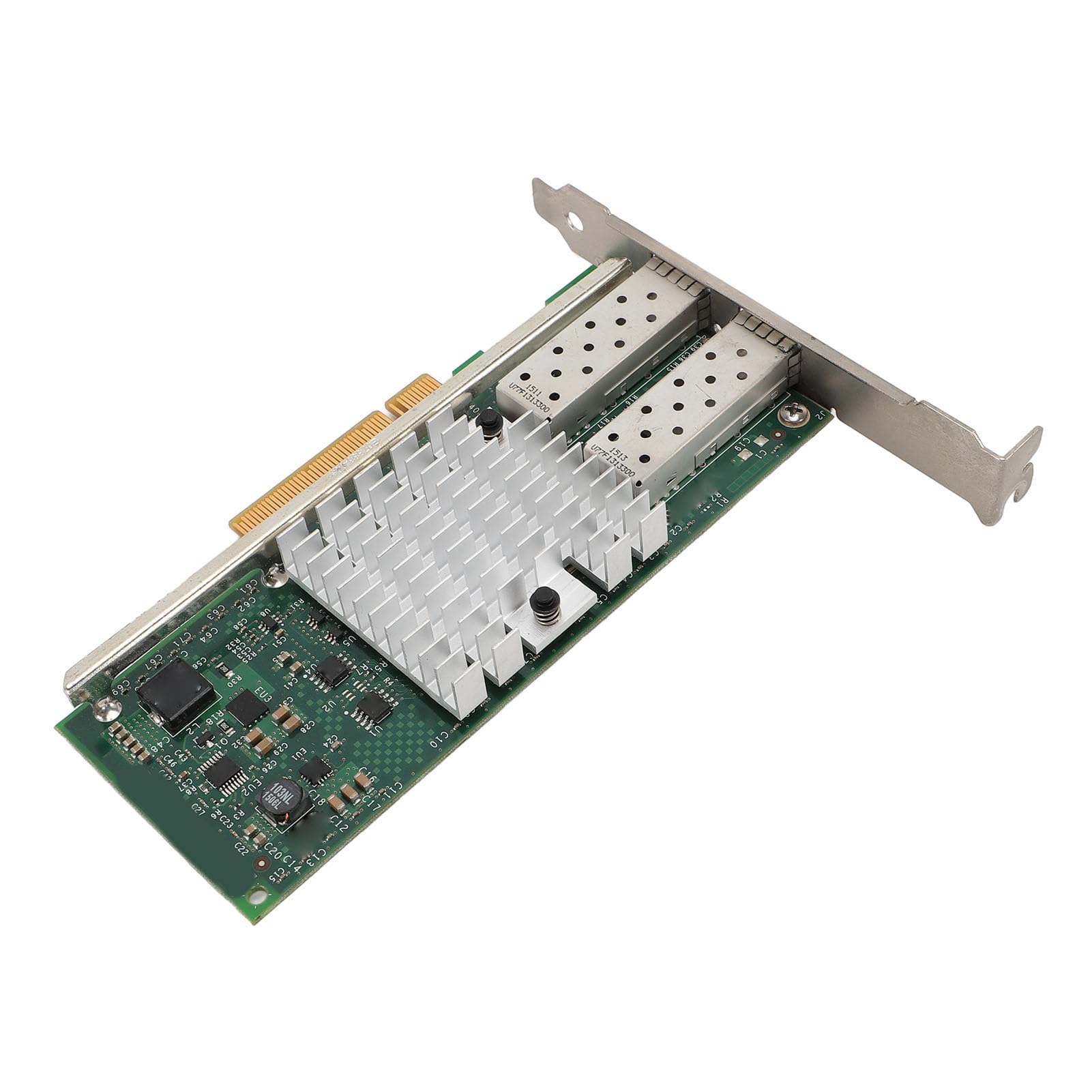Wakects Carte Réseau PCIe 10Gb Carte LAN à Double Port SFP+ Réseau PCIe SFP+ Adaptateur Ethernet + Transfert de Données 10Gb à 2 Ports PCI Express X8 avec Technologie économe en