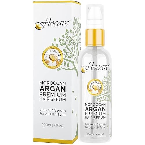 Aceite de Argán Morroccan & Vitamina E Suero para el Cabello Sin encrespamiento, Ideal para Cabello Áspero y Seco. 3.4 fl oz