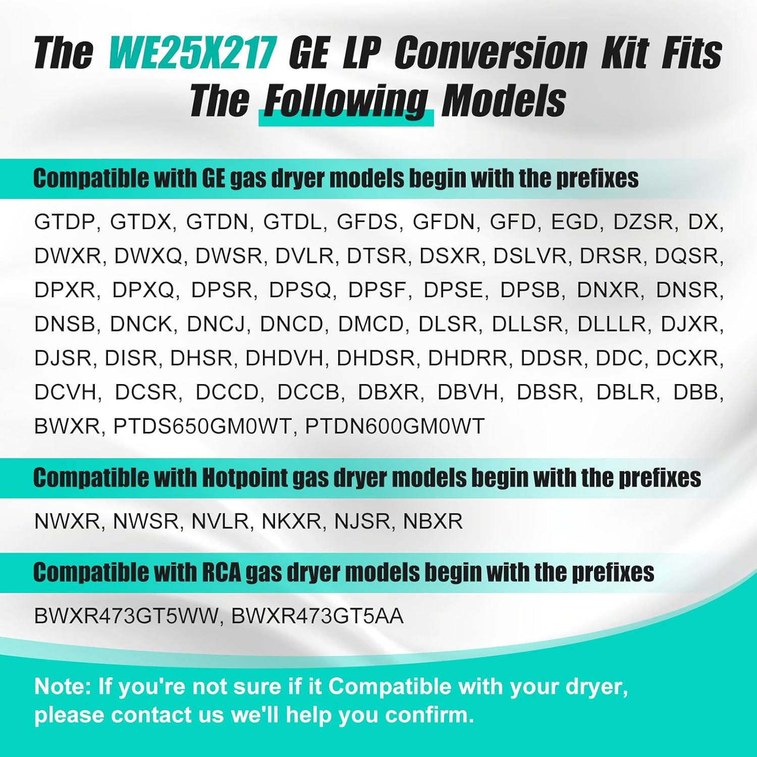 WE25X217 Liquid Propane Conversion Kit fit for GE, Hotpoint Gas Dryers, Natural Gas to LP Conversion Kit Replace WE25X0217, WE25X0190, WE25X0214, WE25M32, WE25X0216 with Instructions