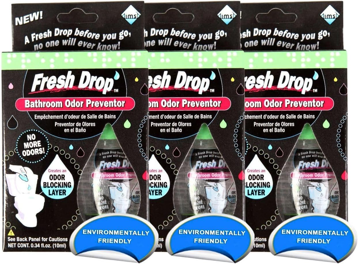 Cleanlogic フレッシュドロップ バスルーム 防臭剤 1個 (3個パック)
