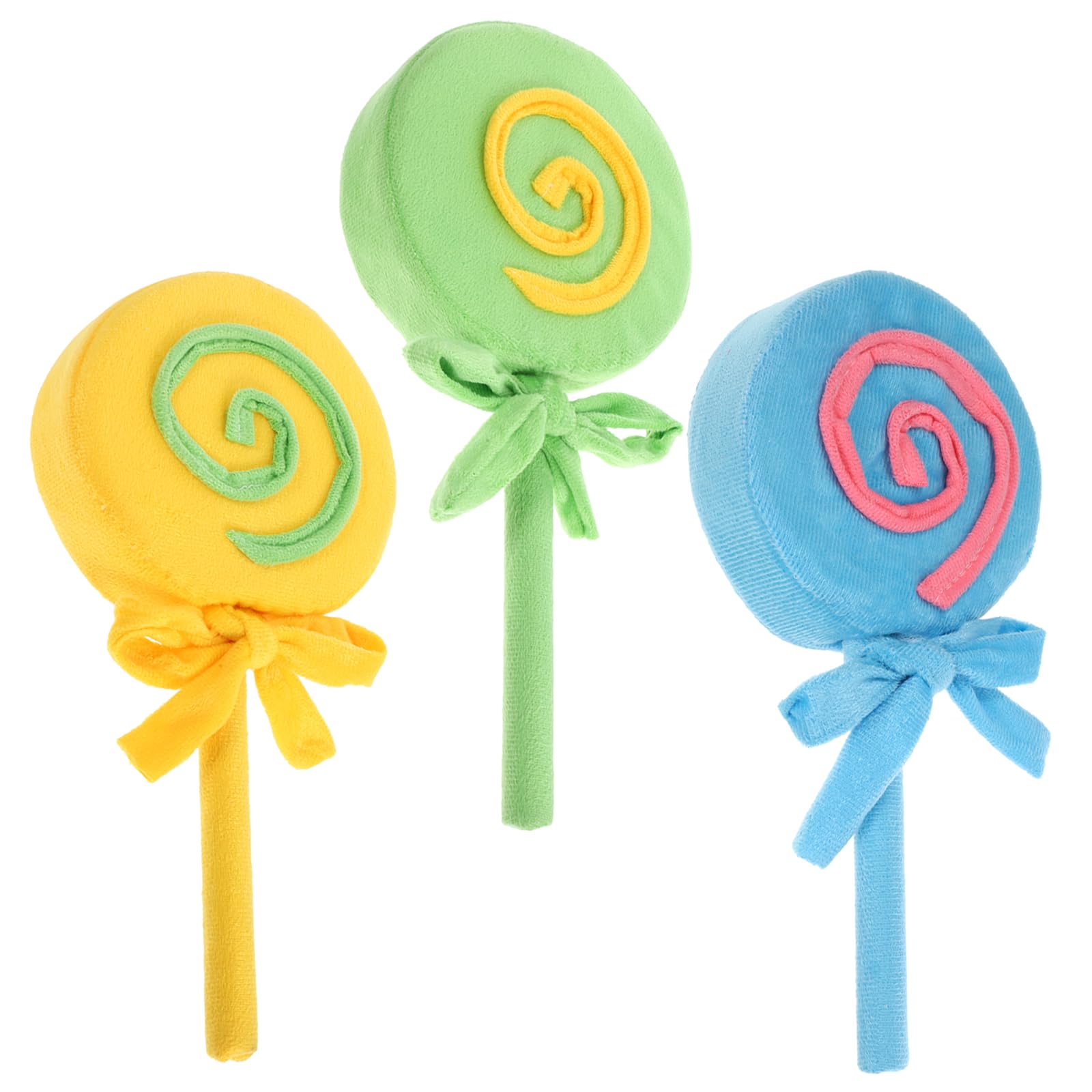 LUOZZY3 Pcs Candy Lollipop Shaped Plush Candy Pillow Fake Candy Lollipop Pillow Cute Throw Cushion Christmas Birthday Gifts for Women Girls Sofa Bedroom Decor