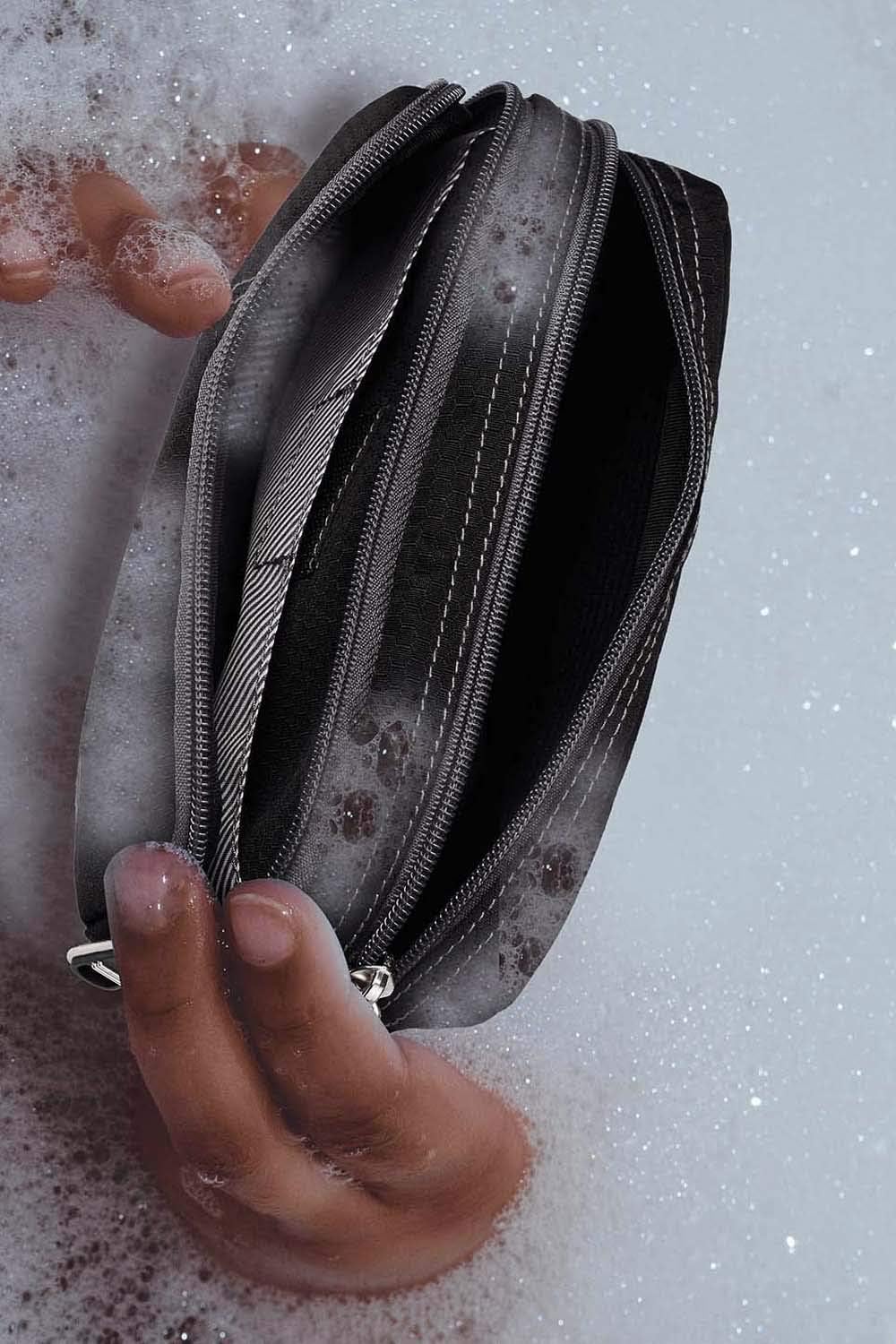 Big Black Pencil Case Pouch Bag with Two Compartments for Adults Teen Girls Boys Kids Women Men