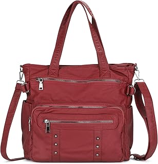 Borsa a Tracolla da Donne, Borse Tote a Spalla in Pelle Pu Grande Capacità Moda, Borse Crossbody Borsa a Mano Multi-Tasca per Shopping Casuale Vacanza & Lavoro, Borgogna