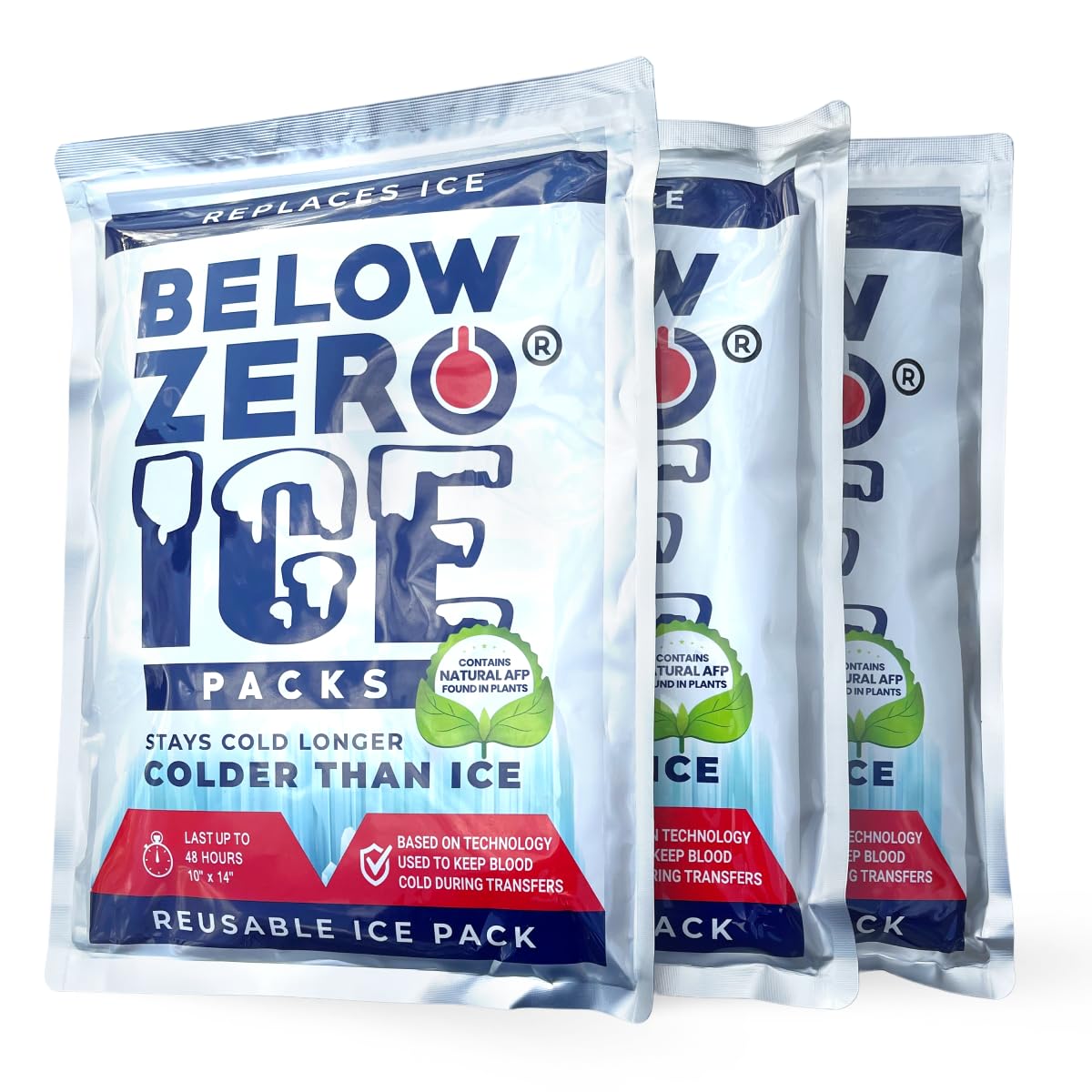 Buy Below Zero Colder Than Ice Freeze Packs 3 Count 10x14in Absorbent Polymer Ice Pack for