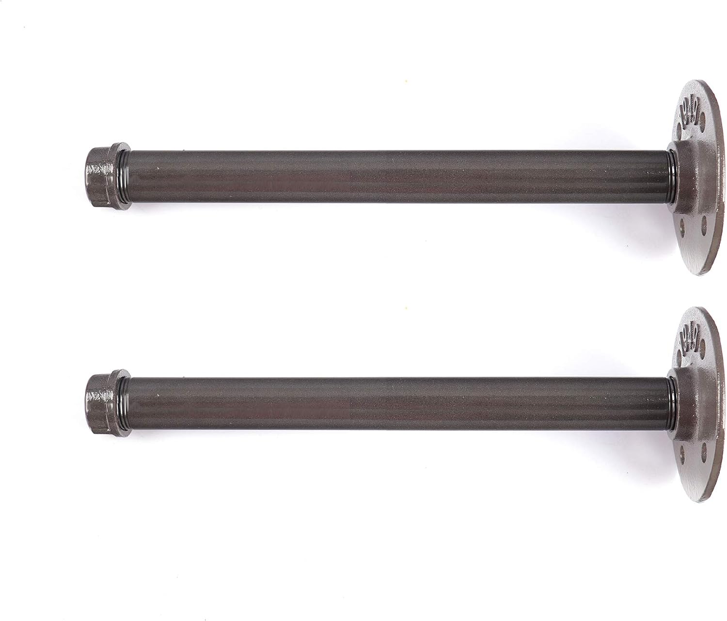 Rustic Shelf Brackets Industrial Iron Pipe Shelf Brackets 20mm / 25/32" Diameter 6 Pack in Grey