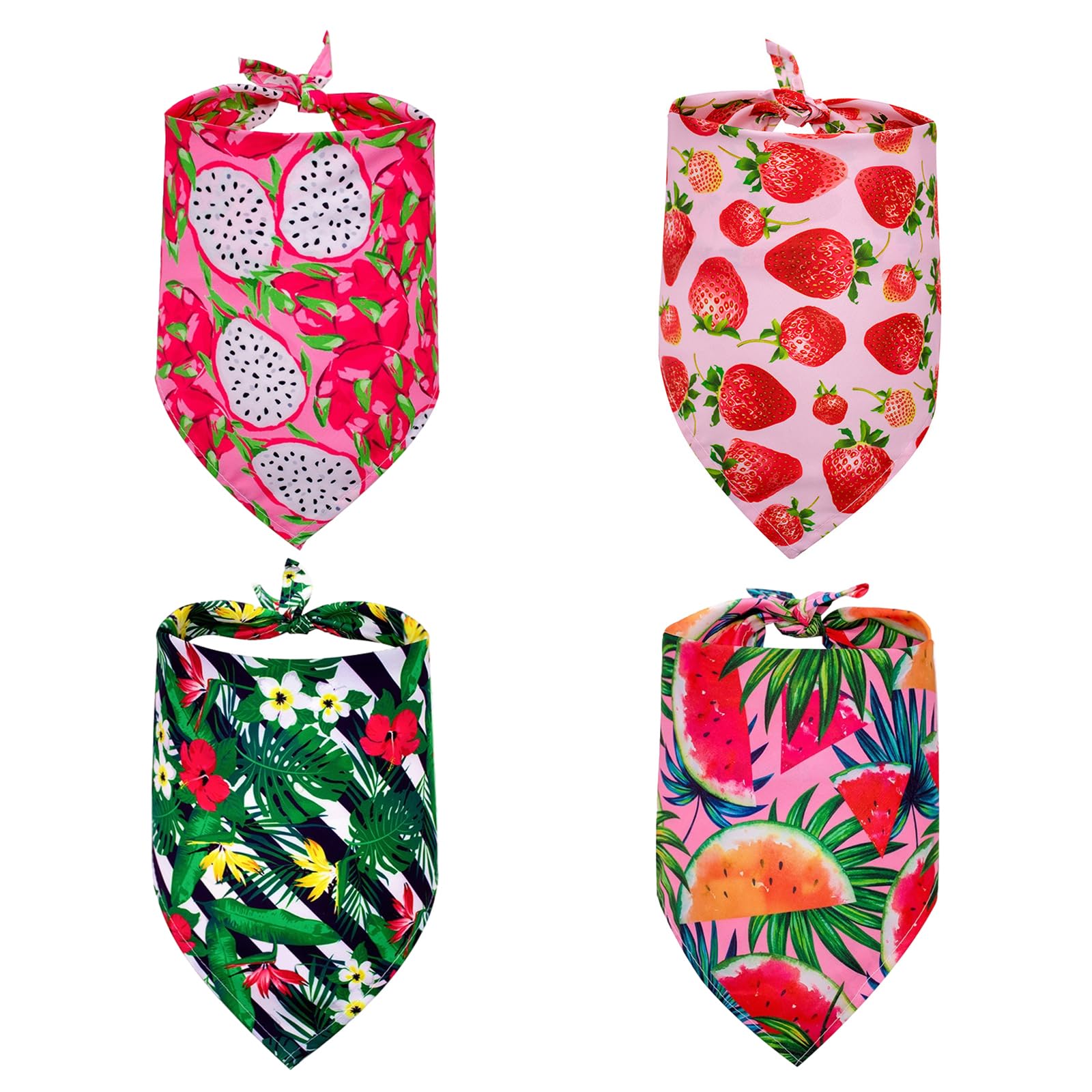 4 Piezas Bandanas de Perros, Baberos en Triángulo para Mascotas Bufanda de Mascota Baberos Triangulares Pañuelo para Perros Bufandas para Pequeños Medianos Grandes Perros Gato