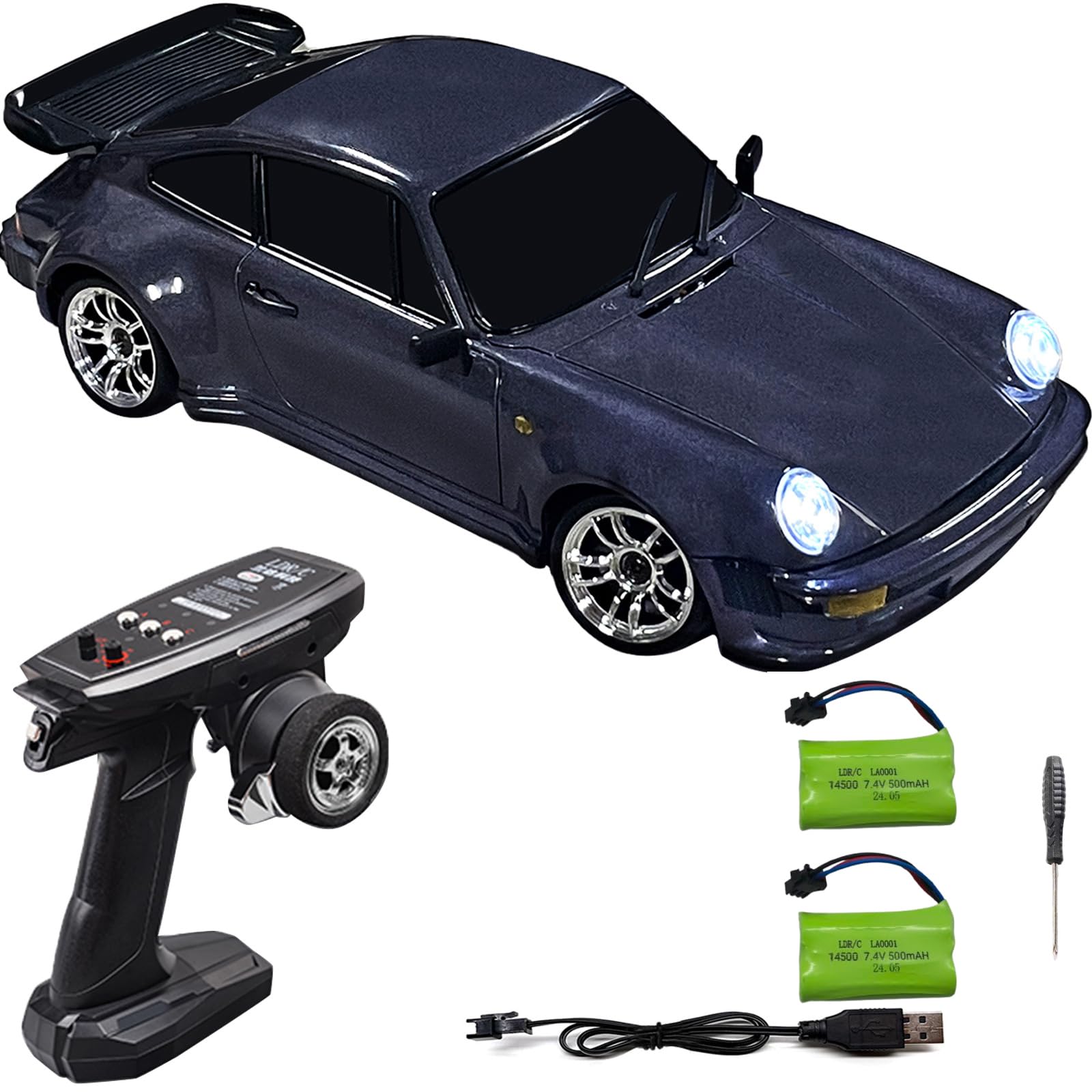 Amazon.com: FLYCOLOR LD1898 1/18 RC Drift Car GTR R34 2.4GHz RWD