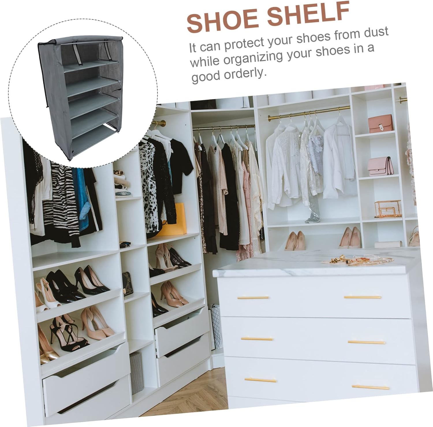 Shoe Storage Organizer Cabinet Dustproof Shoe Rack for Entryway Space Saving Design for Hallway Living and Bedroom Stylish