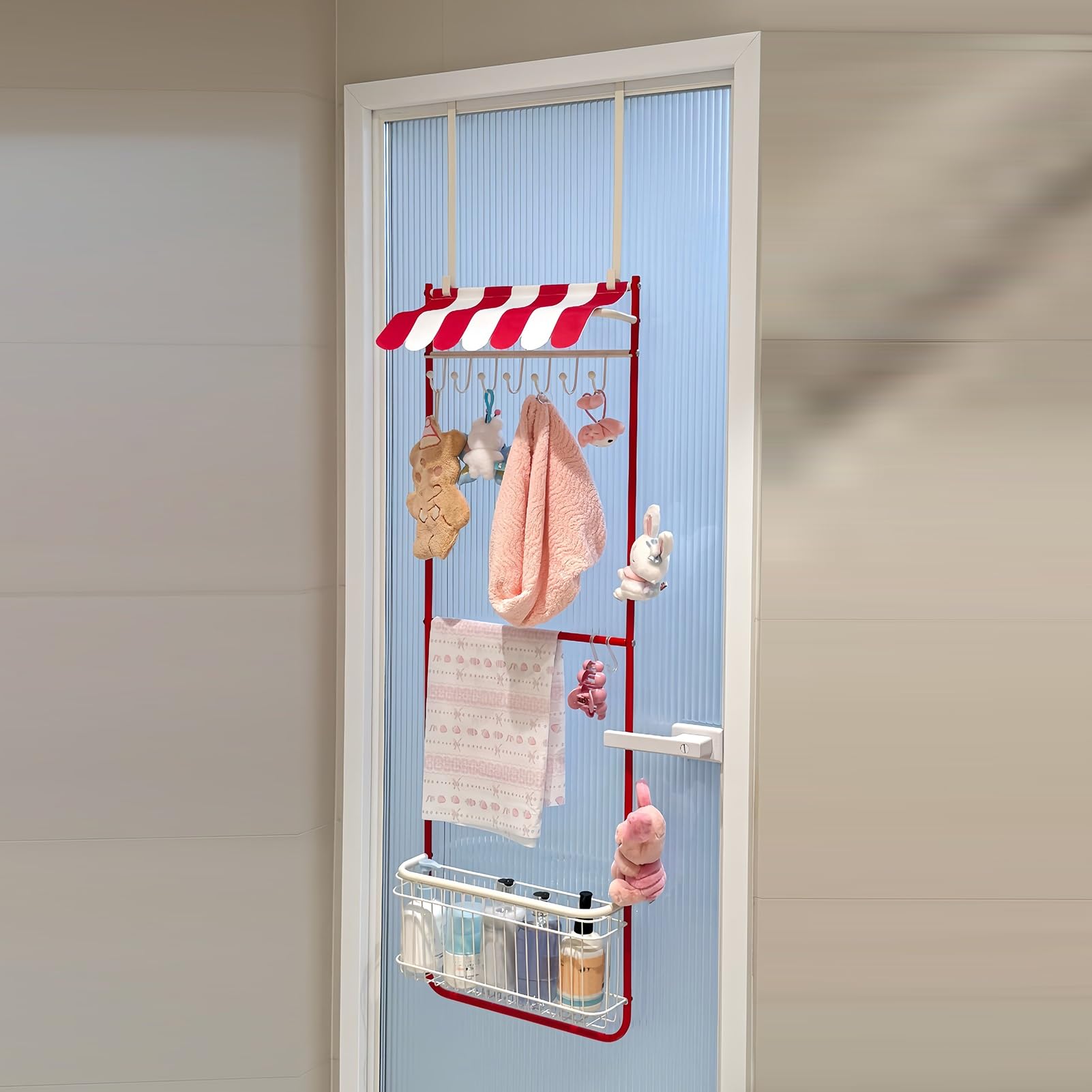 Mensole Organizer per la Porta della dispensa, Ideali per Camera da Letto e Bagno | Organizer da Appendere Dietro la Porta con Tasche e Ganci per riporre Oggetti sopra la Porta.