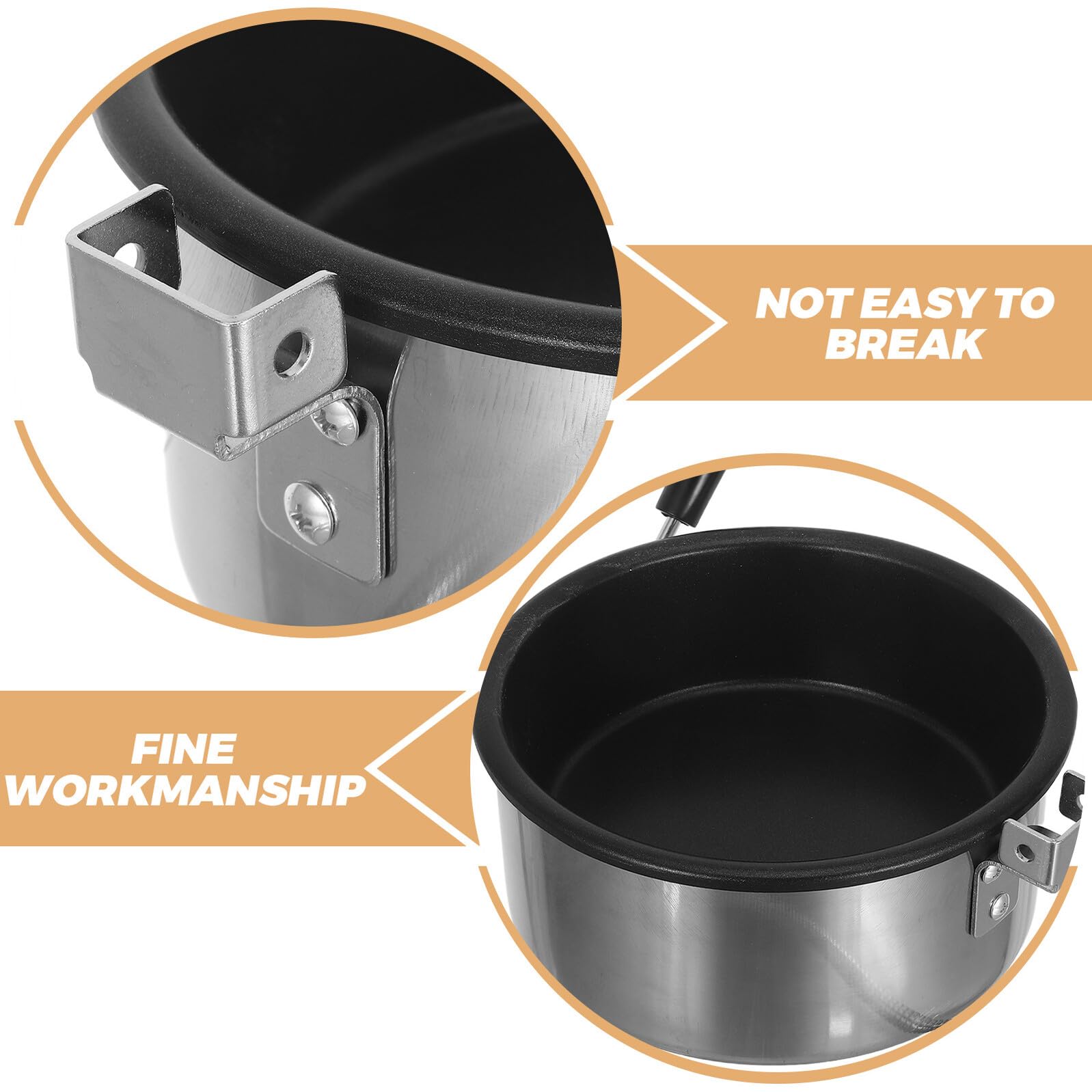 TEHAUX Hervidor Inoxidable de 8 Máquina Palomitas Oz Maíz para Antiadherente Olla de Acero Diseño para Cocinas Pequeñas y Fiestas