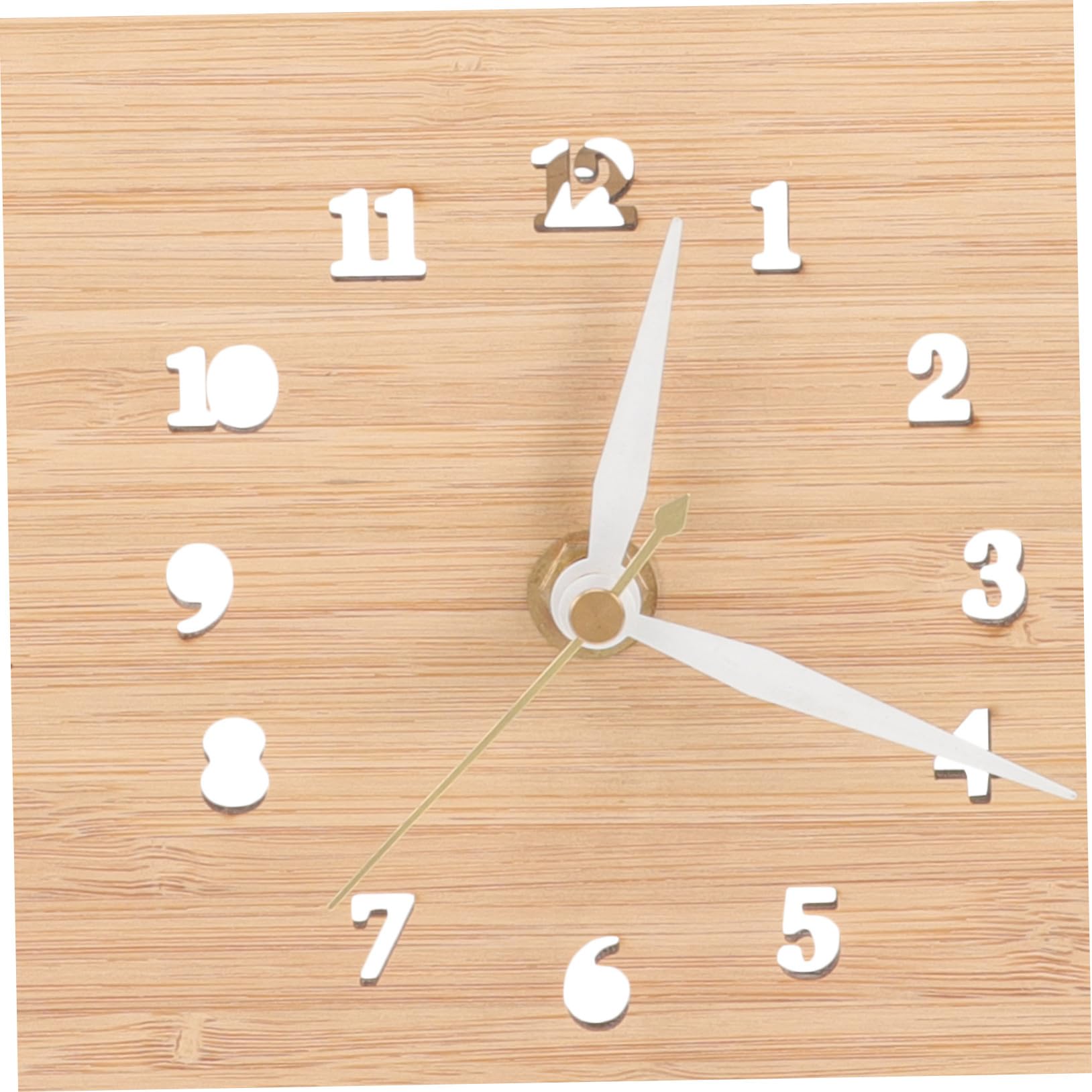 Gatuida Eulenförmige Wanduhr aus Bambus und Holz, Leise, für Schlafzimmer