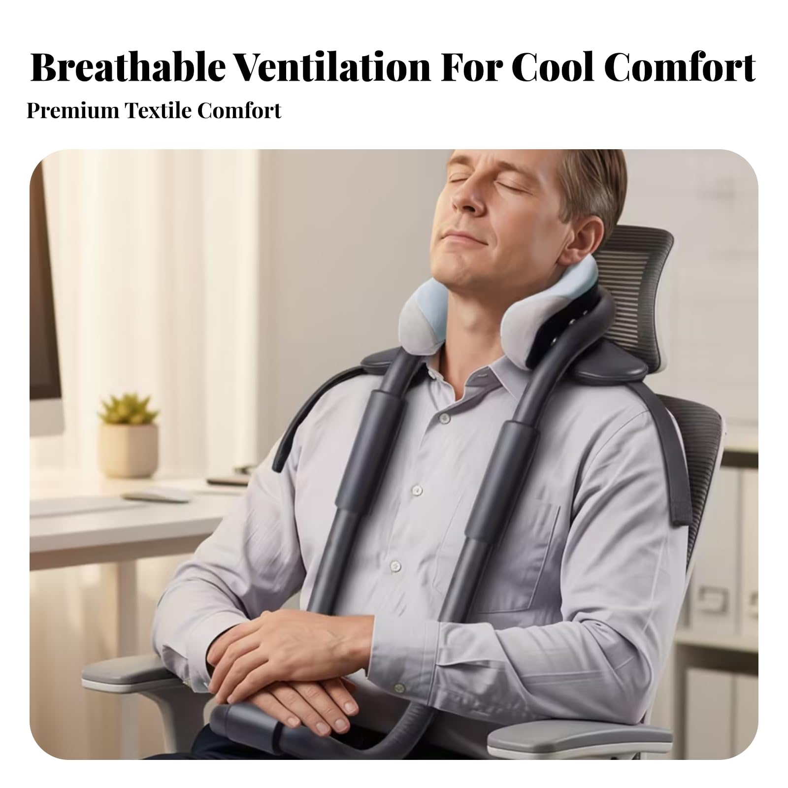 Soporte Cervical Moldeable Portátil Ergonómico, Almohada Cervical con Estructura Flexible, Ligero, para Viajes, Viajeros, Oficinistas
