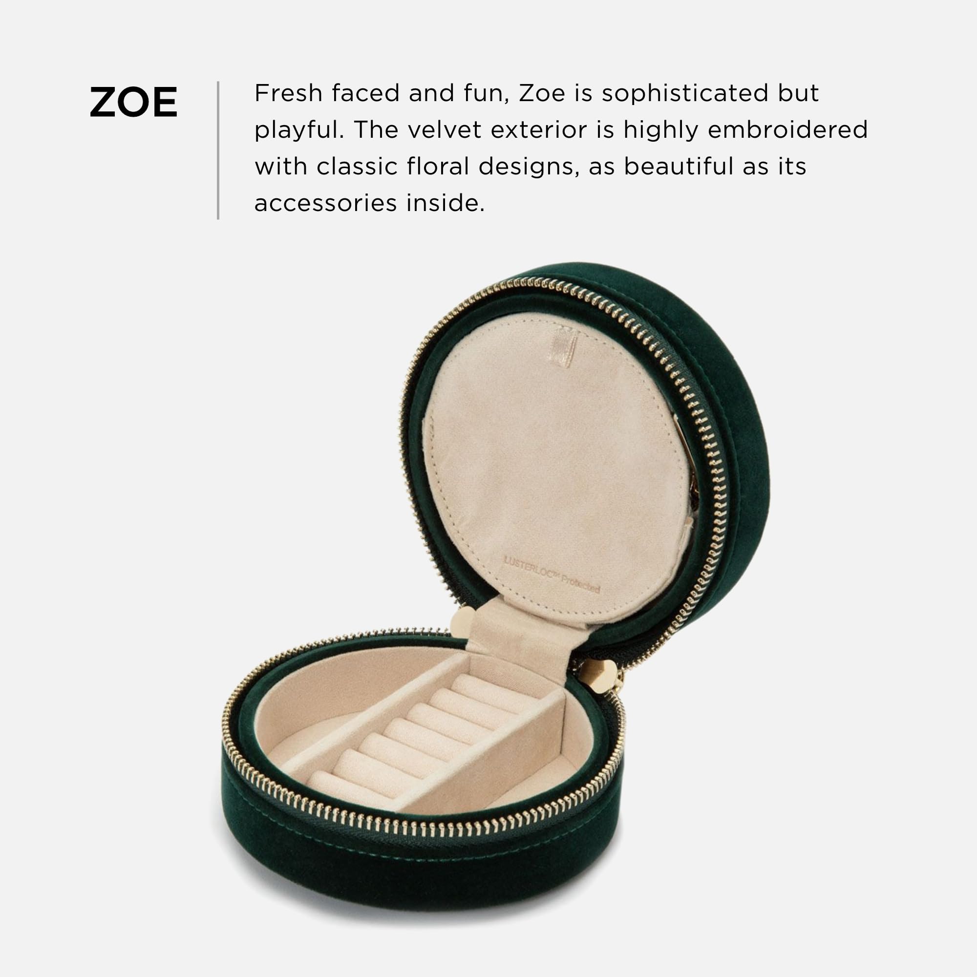 Amazon.com: WOLF Zoe Travel Round Case, Forest Green - Seven Ring