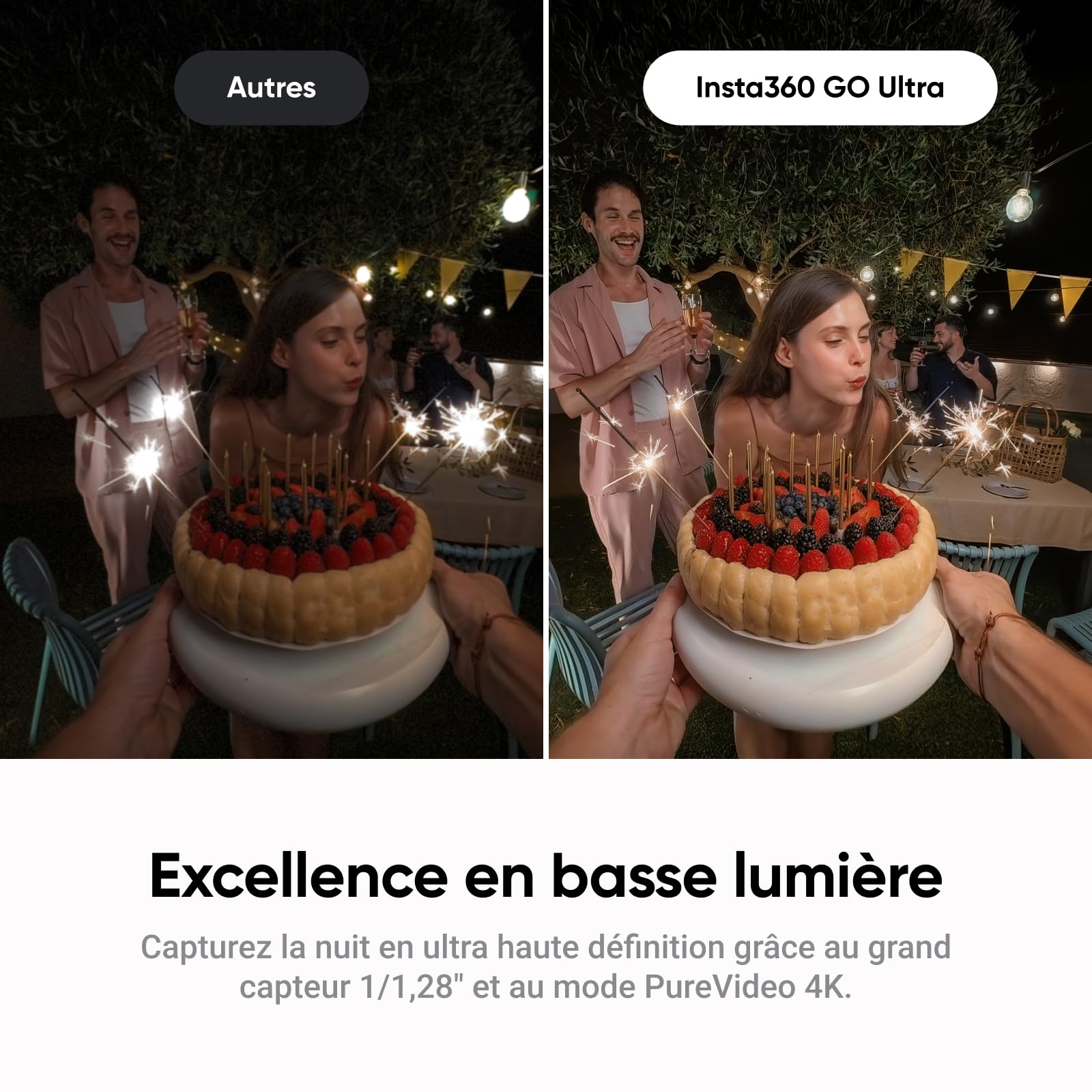 Insta360 GO Ultra Pack Lifestyle Blanc- Petite 4K caméra vlog, Mains Libres, caméra POV, capteur 1/1.28", 53 g légère, Champ de Vision 156°, 200 Min d'autonomie, Action cam Portable pour Le Sport