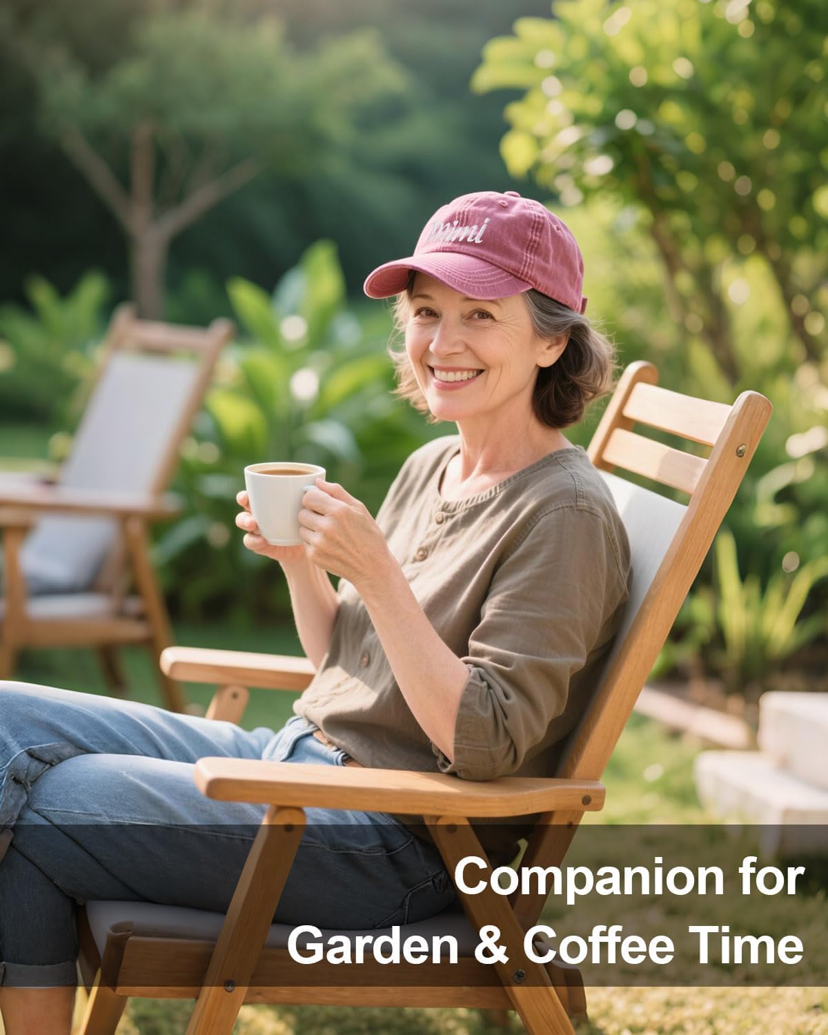 Birthday Grandma Gift - Mimi Gigi Grandma Hat Embroidered Mimi Gigi Gifts, Adjustable Breathable Cap for Mimi Gigi Nana Grandma, Durable Comfortable Unisex Cap for Casual Wear Grey - Image 6