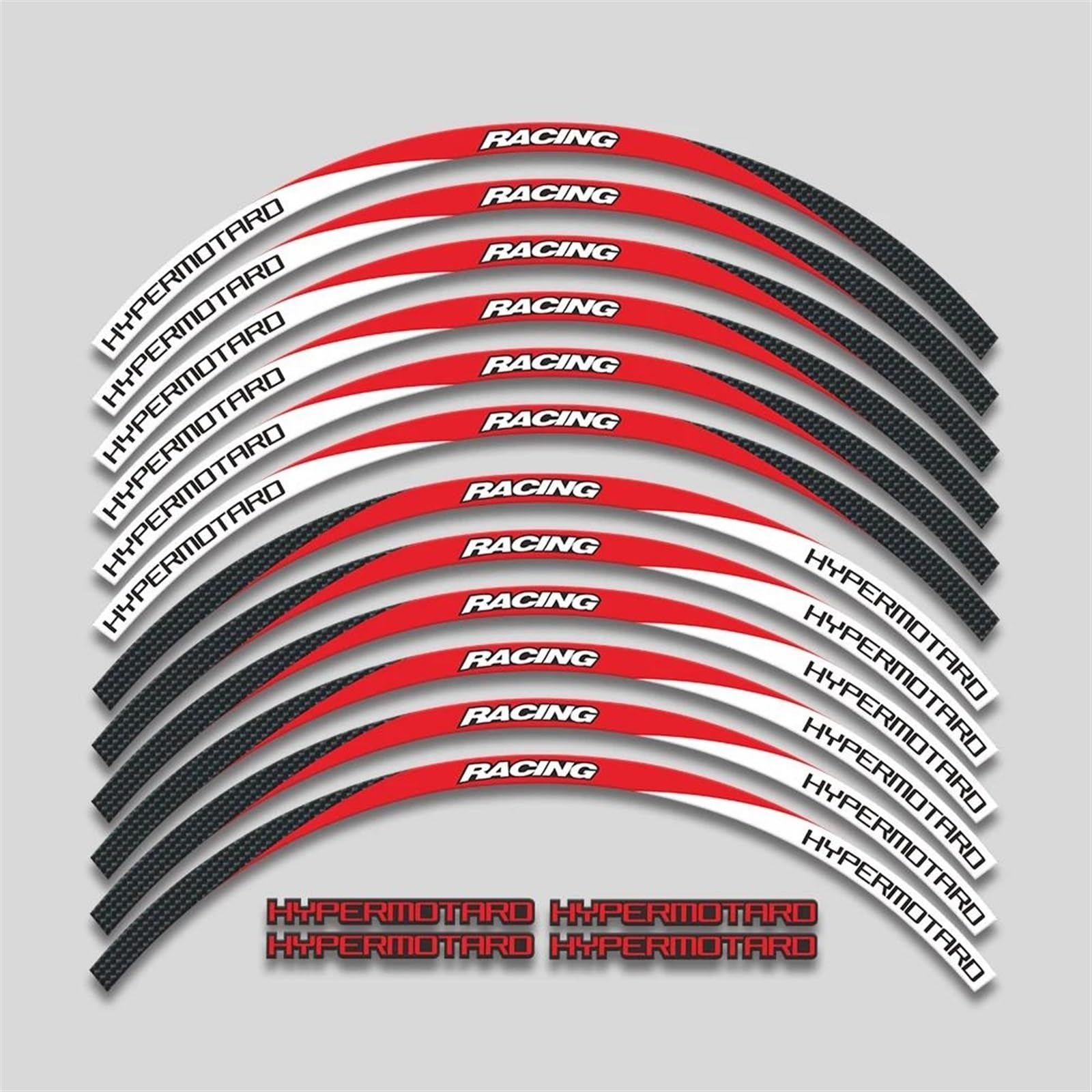 Motorcycle Stickers Reflective Wheel Decals Rims for Ducati for Hypermotard 939 821 796 950 1100(Style 12)